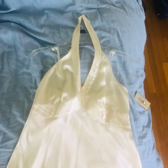 Michael Kors Silk Halter Top NWT button closure Ivory Sexy Summer Date Night - Picture 3 of 15